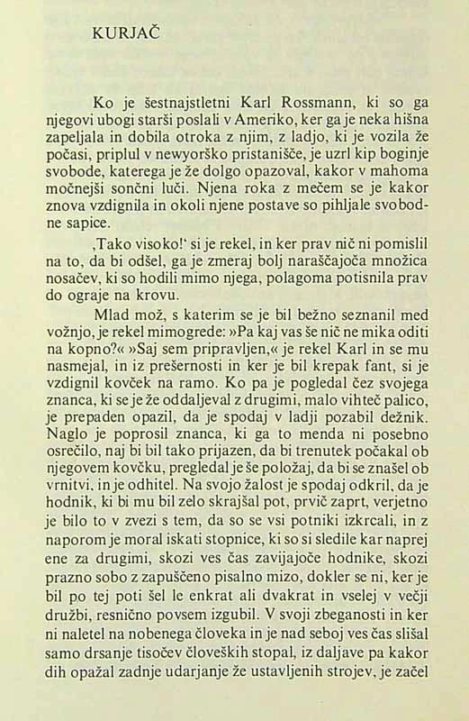 AMERIKA, Franz Kafka