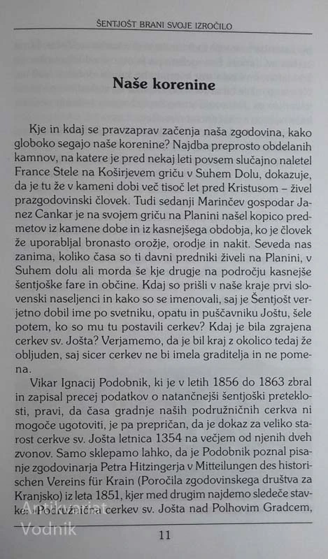 ŠENTJOŠT BRANI SVOJE IZROČILO, Janko Maček