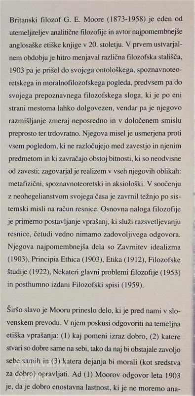 George E. Moore, PRINCIPIA ETHICA