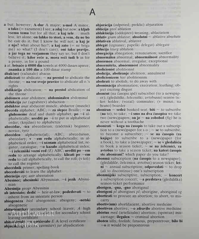 SLOVENSKO – ANGLEŠKI SLOVAR, Anton Grad in Henry Leeming