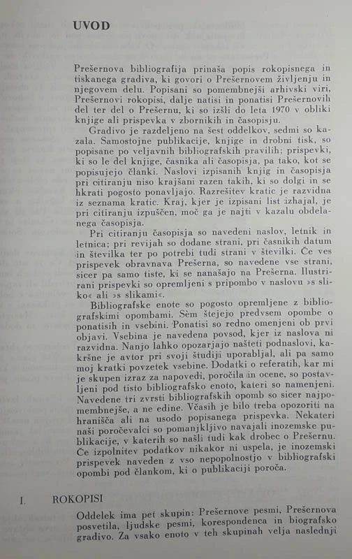 PREŠERNOVA BIBLIOGRAFIJA, Štefka Bulovec