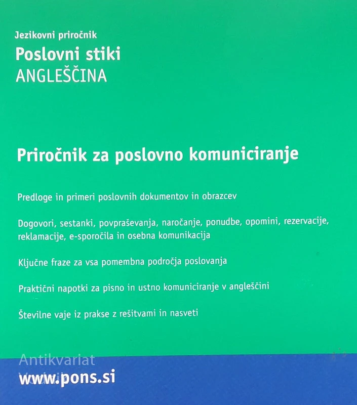 PONS JEZIKOVNI PRIROČNIK: POSLOVNI STIKI, ANGLEŠČINA, Rachel Armitage-Amato