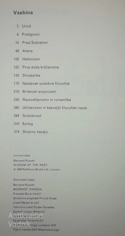 MODROST ZAHODA, Bertrand Russell