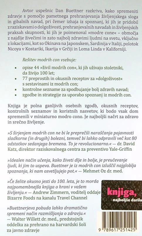 REŠITEV MODRIH CON, Dan Buettner