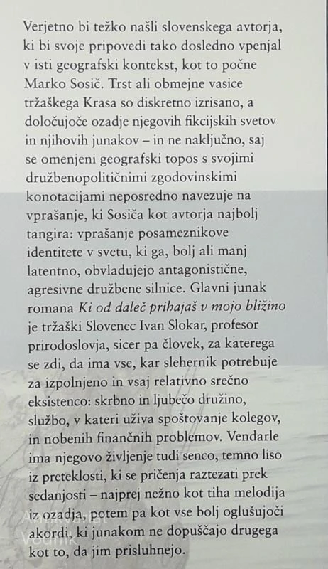 KI OD DALEČ PRIHAJAŠ V MOJO BLIŽINO, Marko Sosič