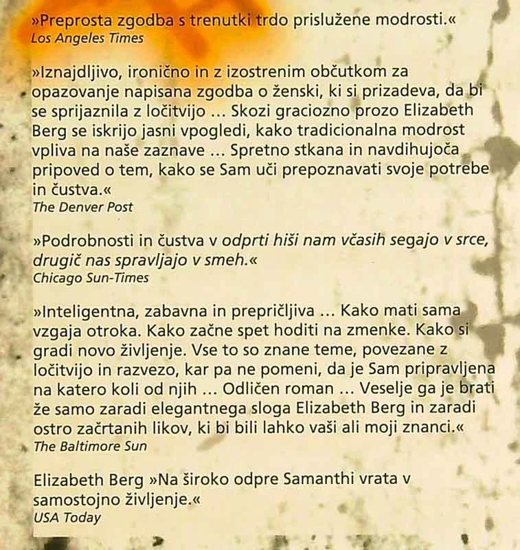 ODPRTA HIŠA, Elizabeth Berg