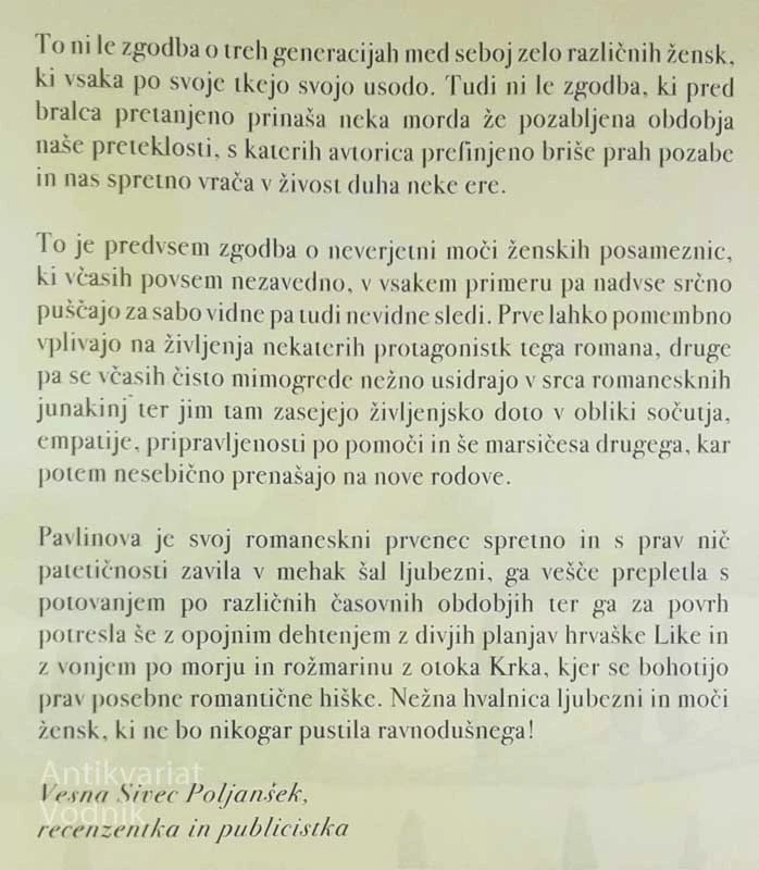 HIŠKE Z ŽENSKIMI IMENI, Lidia Pavlin