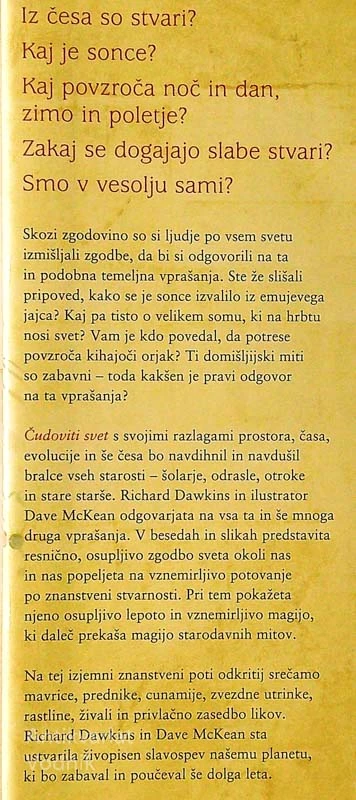 ČUDOVITI SVET; OD MAGIJE K RESNIČNOSTI, Richard Dawkins