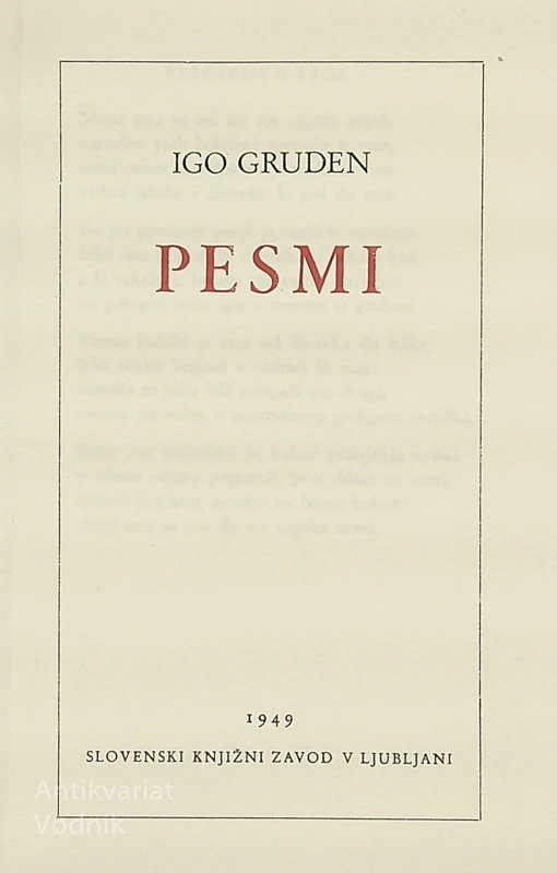 IGO GRUDEN; PESMI