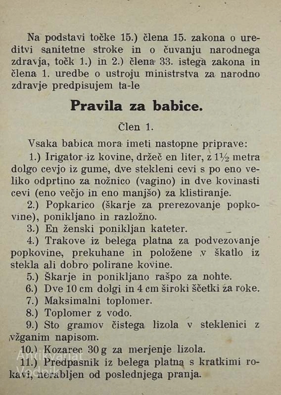 PRAVILA ZA BABICE
