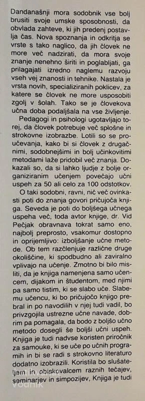 POTI DO ZNANJA, Vid Pečjak