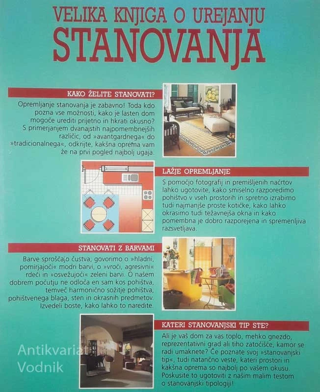 VELIKA KNJIGA O UREJANJU STANOVANJA; KAKO LAHKO VSE PROSTORE LEPO UREDIMO IN KAR NAJBOLJE IZRABIMO, Sigrid Brauer