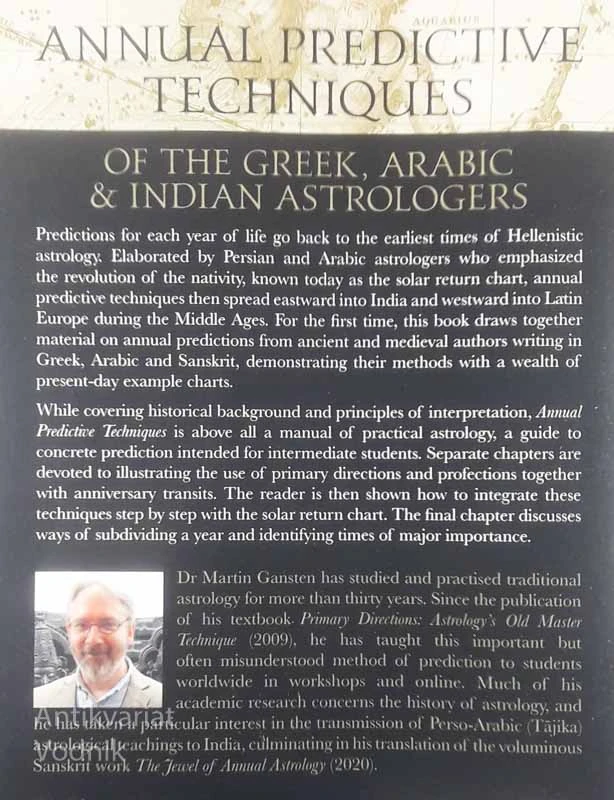 ANNUAL PREDICTIVE TECHNIQUES OF THE GREEK, ARABIC & INDIAN ASTROLOGERS