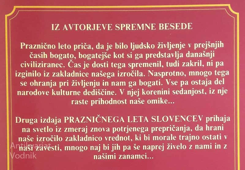 PRAZNIČNO LETO SLOVENCEV 1. in 2. knjiga,  Niko Kuret