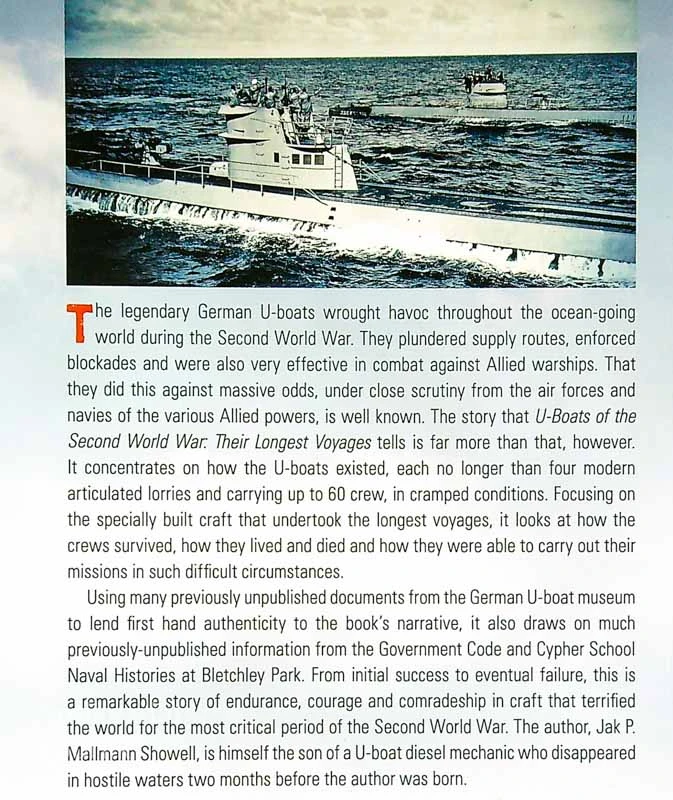 U-BOATS OF THE SECOND WORLD WAR; THEIR LONGEST VOYAGES, Jak P. Mallmann Showell