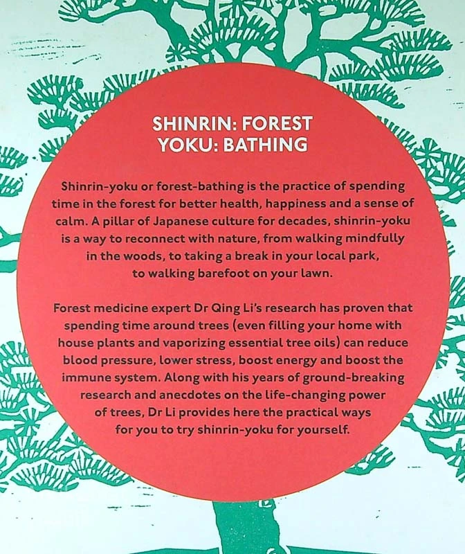 SHINRIN – YOKU; THE ART AND SCIENCE OF FOREST-BATHING, dr. Qing Li
