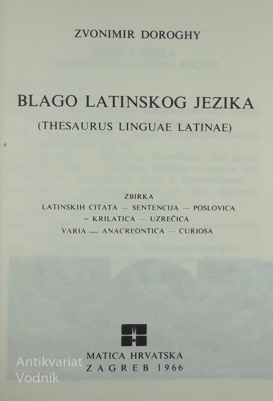 BLAGO LATINSKOG JEZIKA