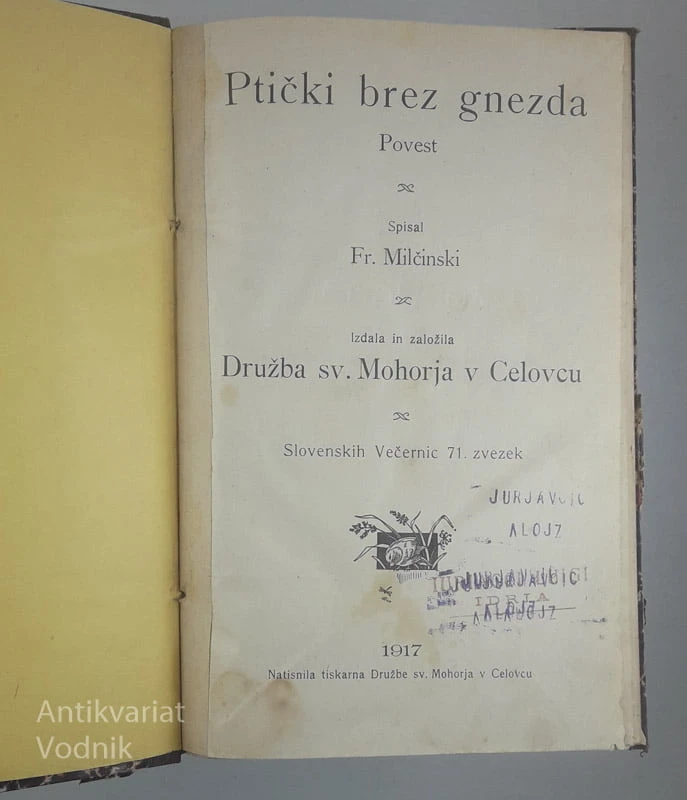 PTIČKI BREZ GNEZDA, Fr. Milčinski