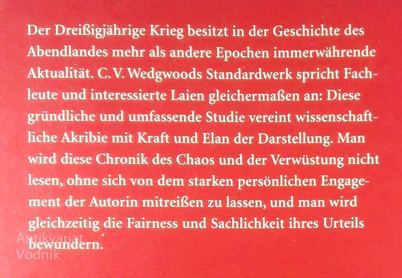DER DREISSIGJAHRIGE KRIEG,  C.V.Wedgwood