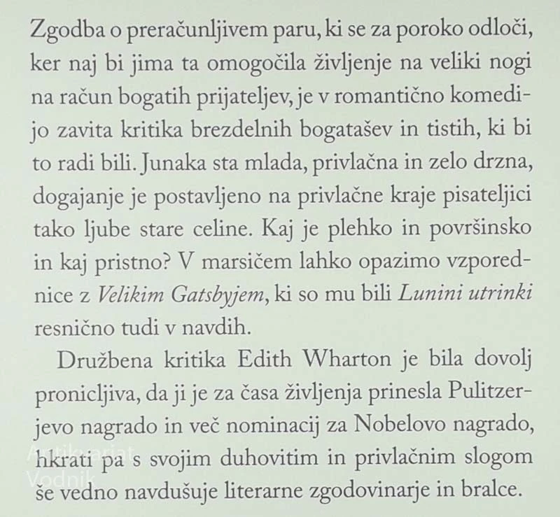 LUNINI UTRINKI, Edith Wharton