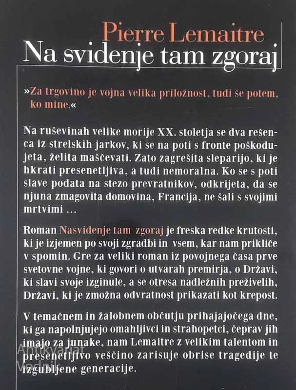 NA SVIDENJE TAM ZGORAJ, Pierre Lemaitre