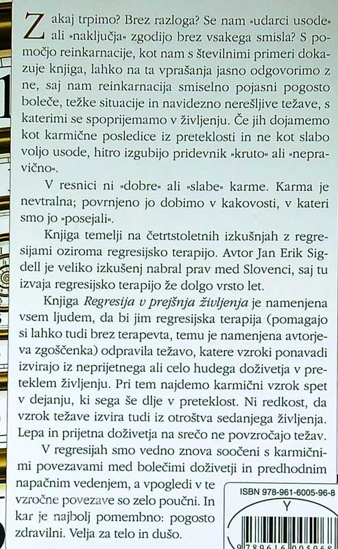 REGRESIJA V PREJŠNJA ŽIVLJENJA; PRAKTIČNI VODNIK, Jan Erik Sigdell