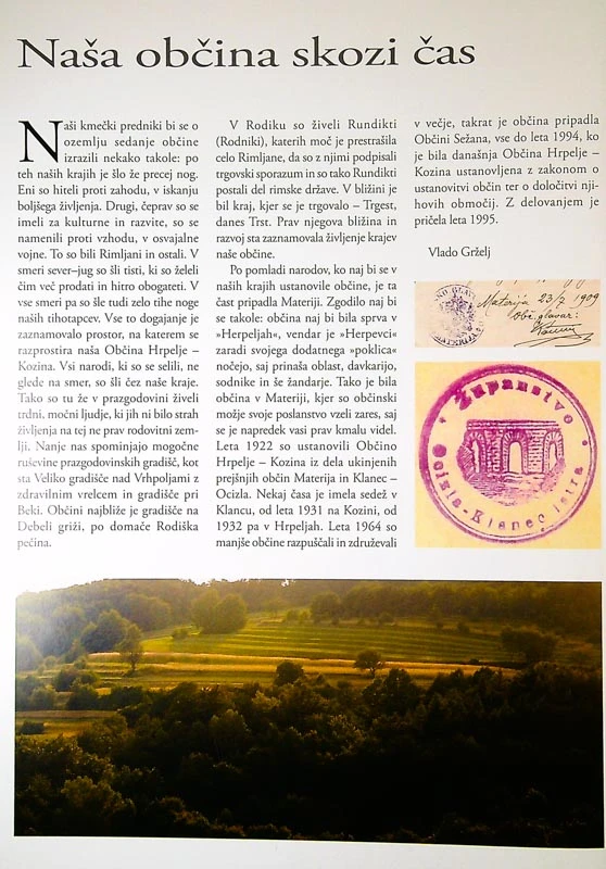 NA STIČIŠČU TREH SVETOV; OBČINA HRPELJE – KOZINA