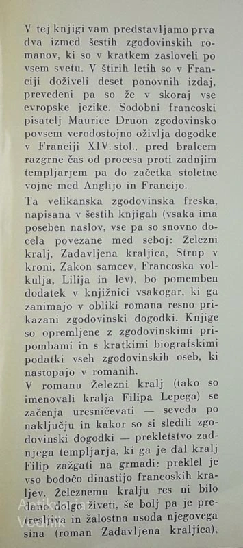 PREKLETI KRALJI, Maurice Druon (tri knjige)