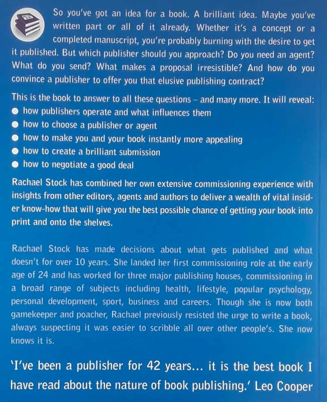 THE INSIDER’S GUIDE TO GETTING YOUR BOOK PUBLISHED, Rachael Stock