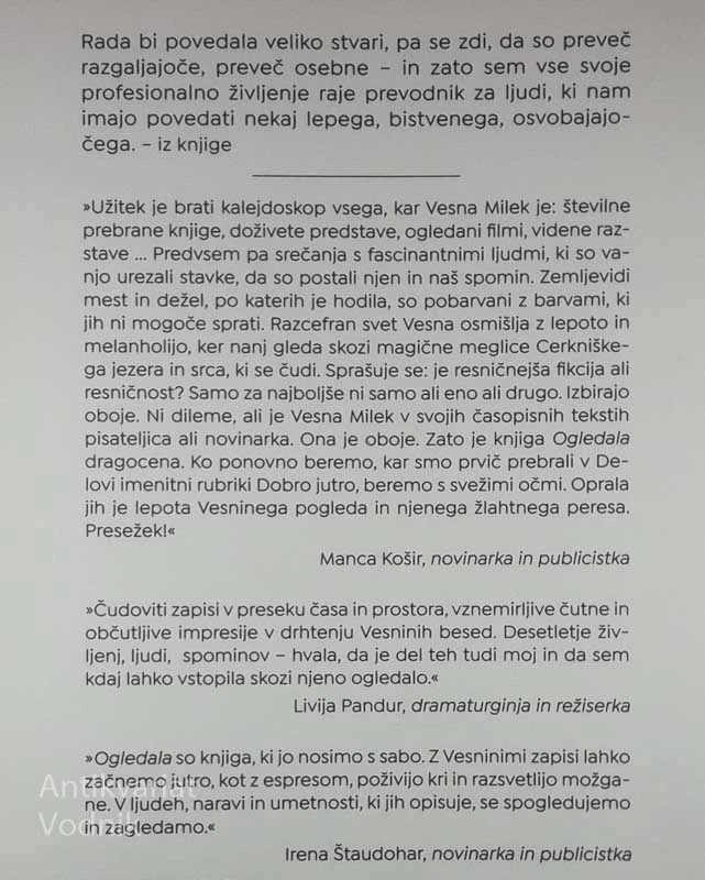OGLEDALA, Vesna Milek