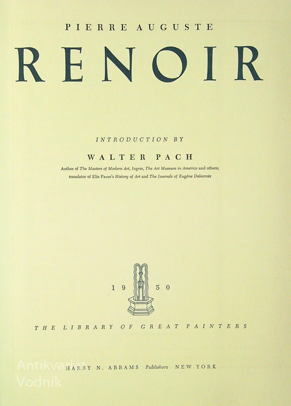 RENOIR, Walter Pach