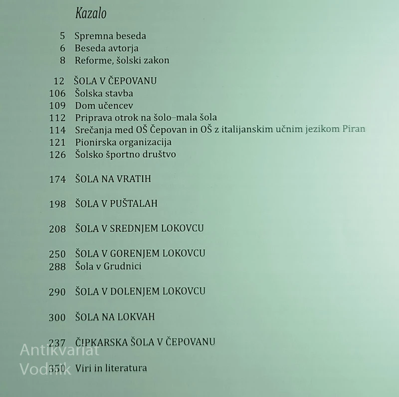 OD TRIVIALKE DO DEVETLETKE, Rado Bolčina