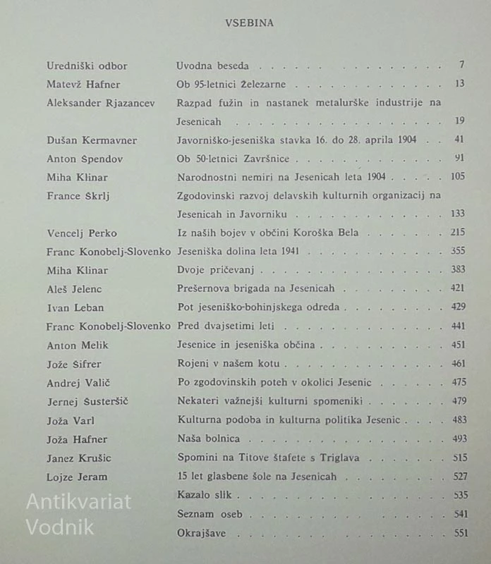 JEKLO IN LJUDJE; JESENIŠKI ZBORNIK I., več avtorjev