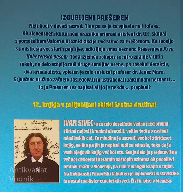 IZGUBLJENI PREŠEREN, Ivan Sivec