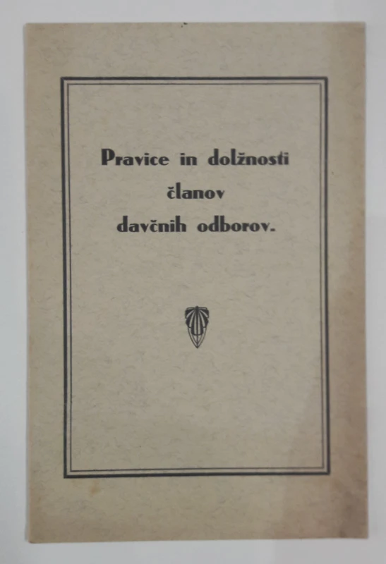 PRAVICE IN DOLŽNOSTI ČLANOV DAVČNIH ODBOROV