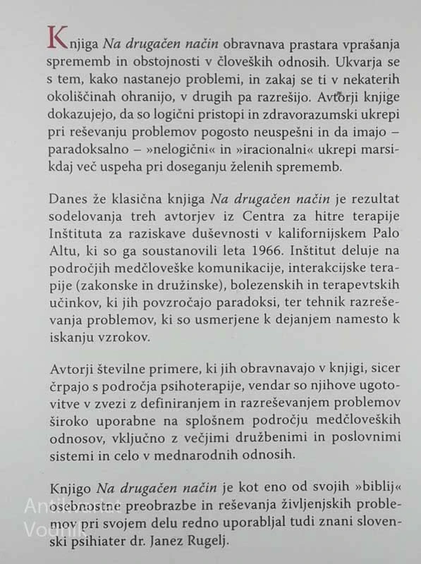 NA DRUGAČEN NAČIN, več avtorjev