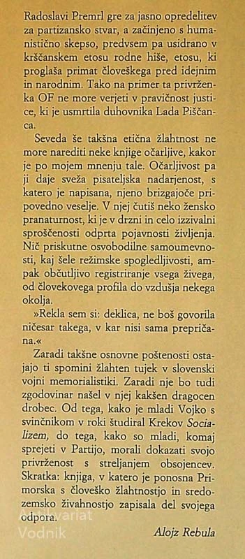 MOJ BRAT JANKO-VOJKO, Radoslava Premrl