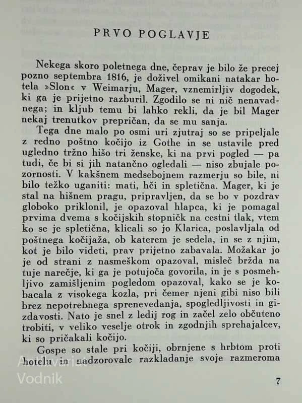 LOTTE V WEIMARJU, Thomas Mann