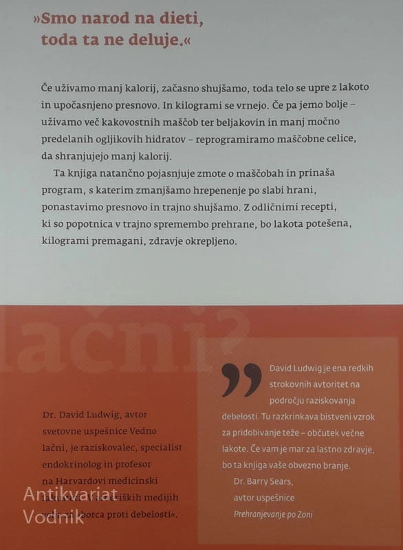 VEDNO LAČNI?, Dr. David Ludwig