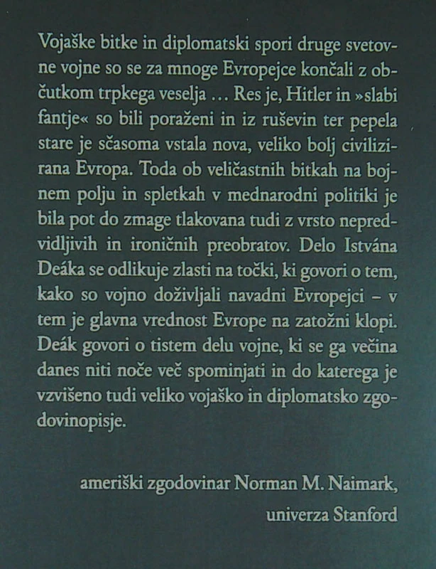 EVROPA NA ZATOŽNI KLOPI, Istvan Deak
