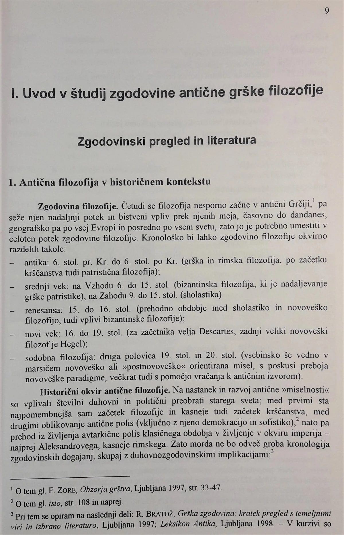 IZ ZGODOVINE ANTIČNE GRŠKA FILOZOFIJE, Franci Zore