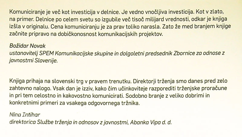 DOBIČKONOSNO TRŽENJSKO KOMUNICIRANJE, Antony Young in Lucy Aitken