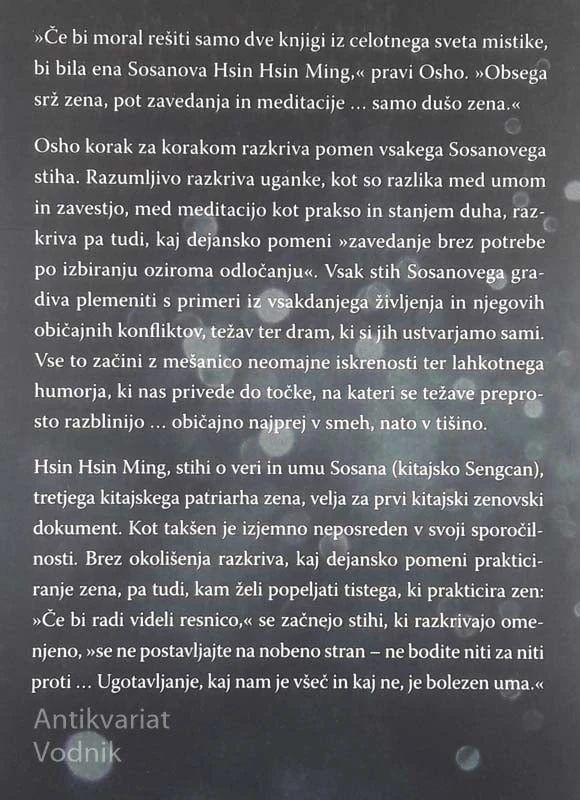 HSIN HSIN MING: KNJIGA O NIČU, Osho