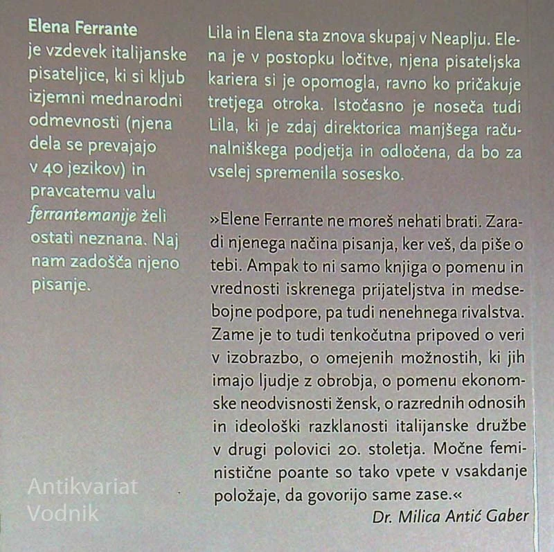 O IZGUBLJENI DEKLICI, Elena Ferrante