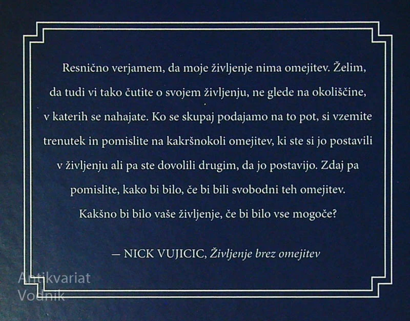 ŽIVLJENJE BREZ OMEJITEV, Nick Vujicic