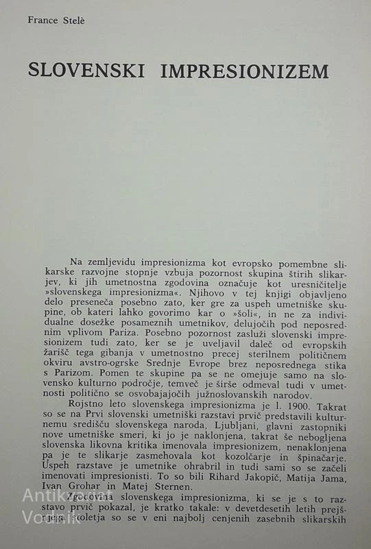 SLOVENSKI IMPRESIONISTI France Stele