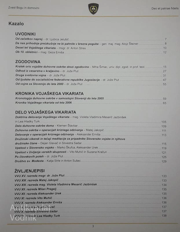VOJAŠKI VIKARIAT 10 LET DELOVANJA