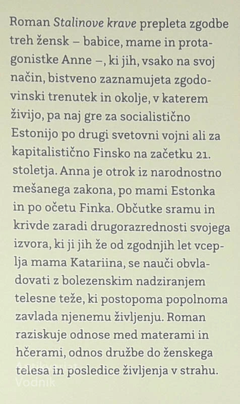 STALINOVE KRAVE, Sofi Oksanen