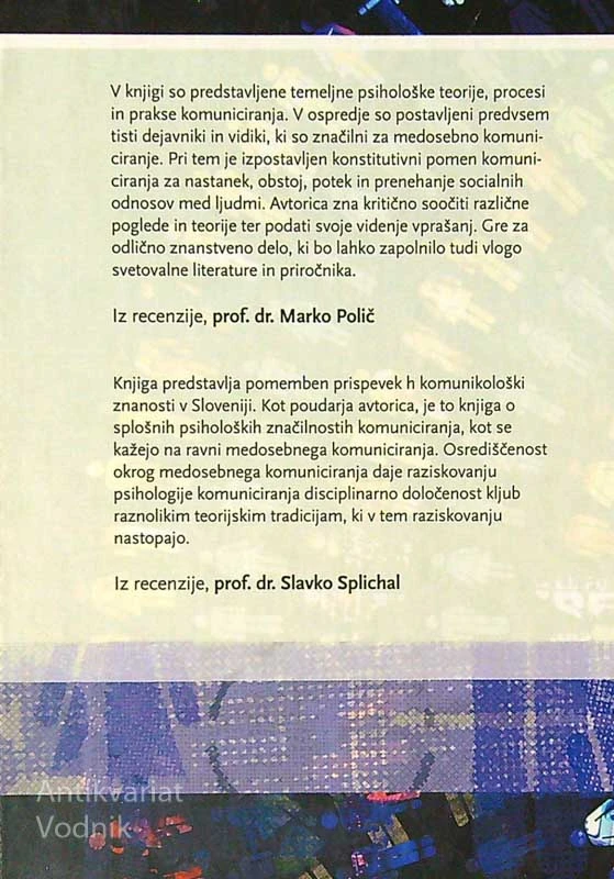 PSIHOLOGIJA KOMUNICIRANJA IN MEDSEBOJNIH ODNOSOV, Mirjana Ule