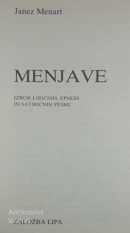 MENJAVE, Janez Menart